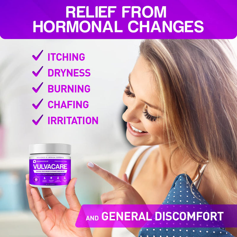 Organic Vaginal Moisturizer, Vulva Balm Cream, Intimate Skin Care, Menopause Support - Relieves Dryness, Itching, Burning, Redness, Chafing, Odor, Irritation - Estrogen Free 2oz 2 Fl Oz (Pack of 1) - NewNest Australia