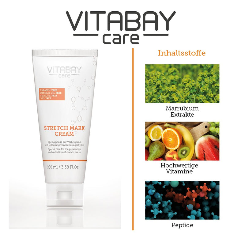 Vitabay Stretch Mark Cream 100 ml • Special care to prevent and reduce stretch marks - NewNest Australia