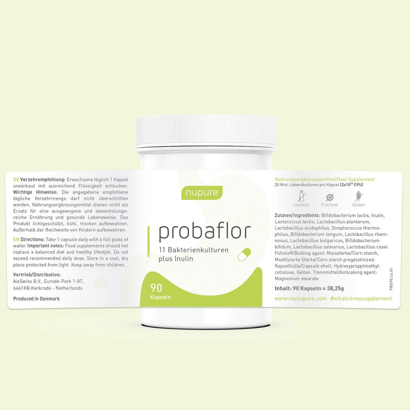 Nupure Probaflor, 11 Active Bacterial Cultures Plus Inulin - NewNest Australia