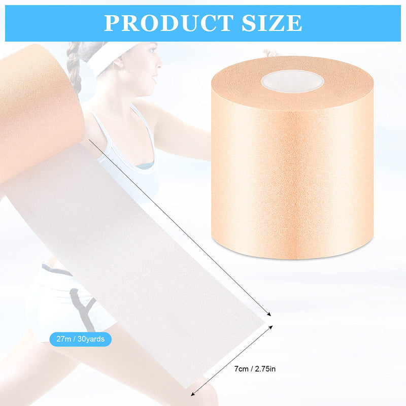 29.5 Yards Foam Underwrap Tape Sports Pre-wrap Athletic Tape 2.76 Inch Wide Elastic Sports Prewrap Artificial Foam Underwrap for Wrist Elbow Knees Ankles (Beige) Beige - NewNest Australia