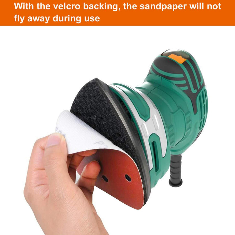 Detail Sander Paper, 180-1000 Grits, Hook and Loop Backing, 5 Holes, for Sanding and Polishing, 70 Sheets - NewNest Australia