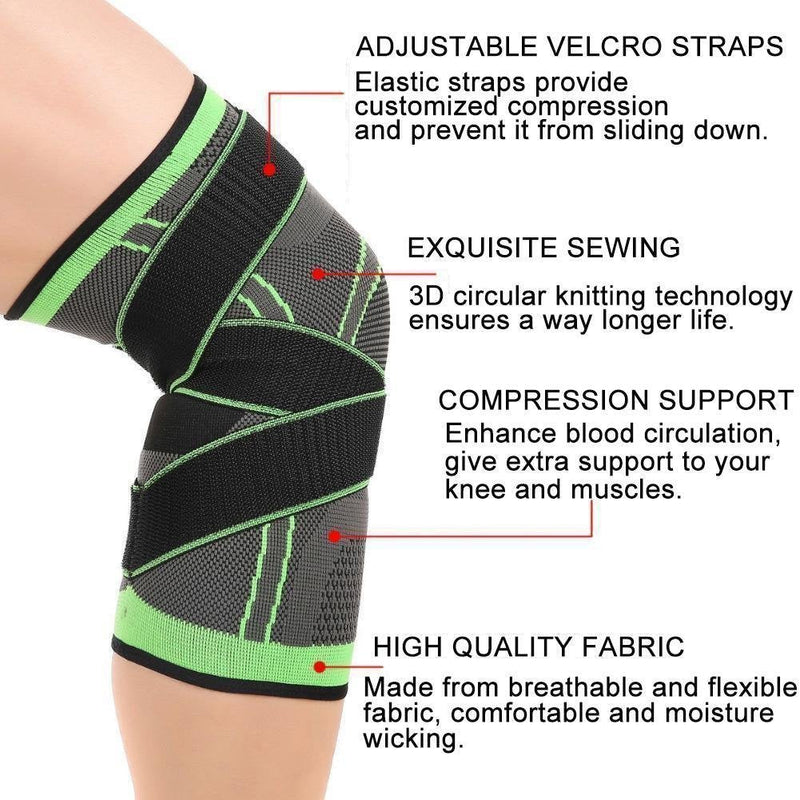 Vitoki Knee Supports for Arthritis Joint Pain 1 Pack, Knee Brace for Men & Women Knee Sleeve for Meniscus Tear ACL Running Workout Basketball Gym Green XX-Large XXL - NewNest Australia