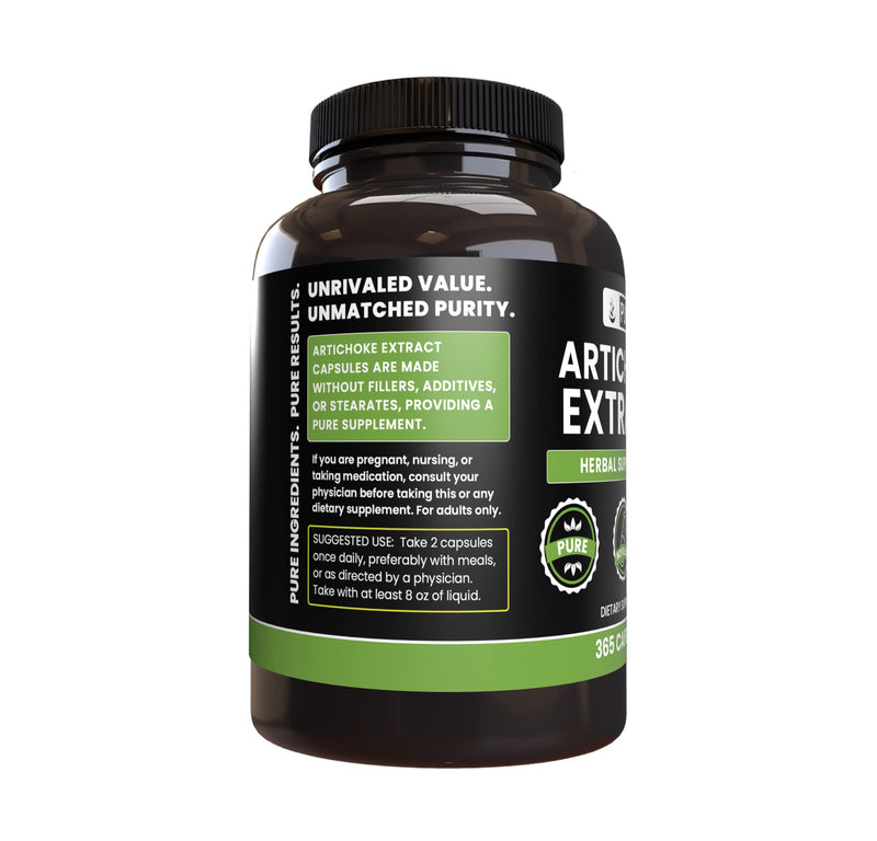 Pure Original Ingredients Artichoke Extract (365 Capsules) No Magnesium Or Rice Fillers, Always Pure, Lab Verified 365 Count (Pack of 1) - NewNest Australia