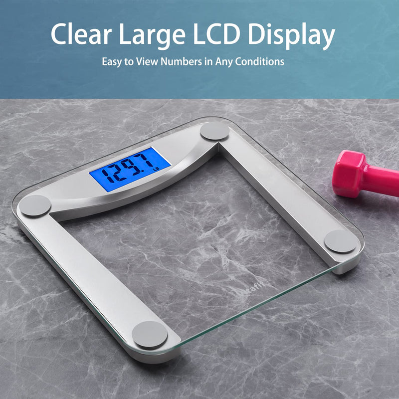 Vitafit Digital Bathroom Scales, Commitment In High Precision Technology For Body Scales Over 20 Years, Weight Scales With Extra Large Lcd Display, 180 Kg, Clear Glass - NewNest Australia