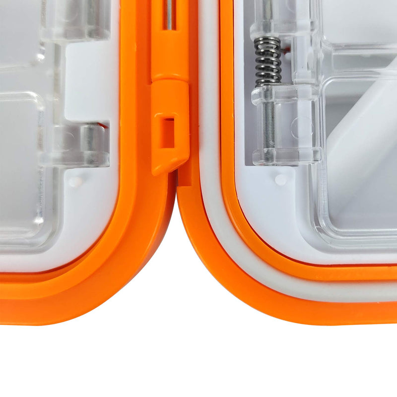 Aventik Waterproof Fishing Tackle Box Lures Hooks Bait Storage Case Trays Accessory Boxes Thicker Plastic Hooks Organizer for Vest Casting Fly Fishing Orange - NewNest Australia