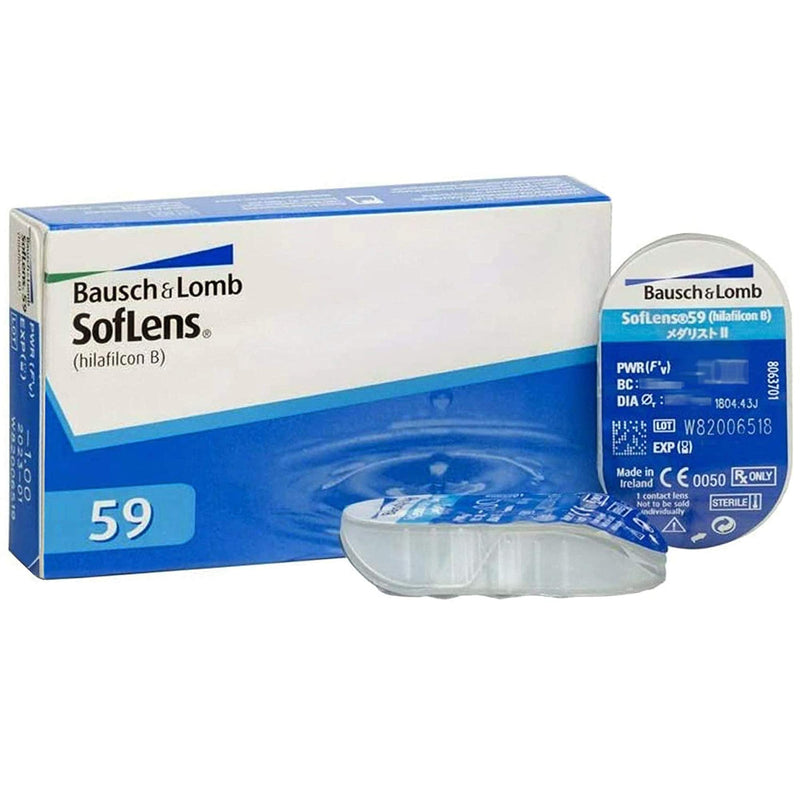 Bausch + Lomb SofLens 59 monthly lenses, spherical contact lenses, soft, pack of 6 BC 8.6 mm / DIA 14.2 / -9 diopters - NewNest Australia
