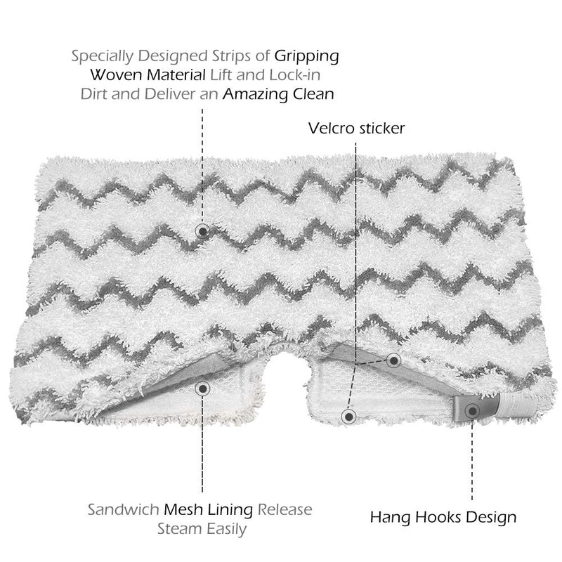 2 Pack Steam Mop Pads Compatible with Shark Steam Pocket Mop S3500 Series S3501 S3601 S3550 S3801 S3901 SE450 S3601D S3901D and More 2 Pack - NewNest Australia