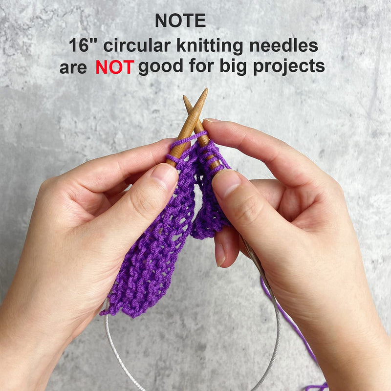Mdoker Bamboo Circular Knitting Needle Size 2 16 Inch Circular Knitting Needles for Handmade Knitting DIY and Any Weaven Yarn Projects(US Size 2,2.5mm) US-2-(2.5mm) - NewNest Australia