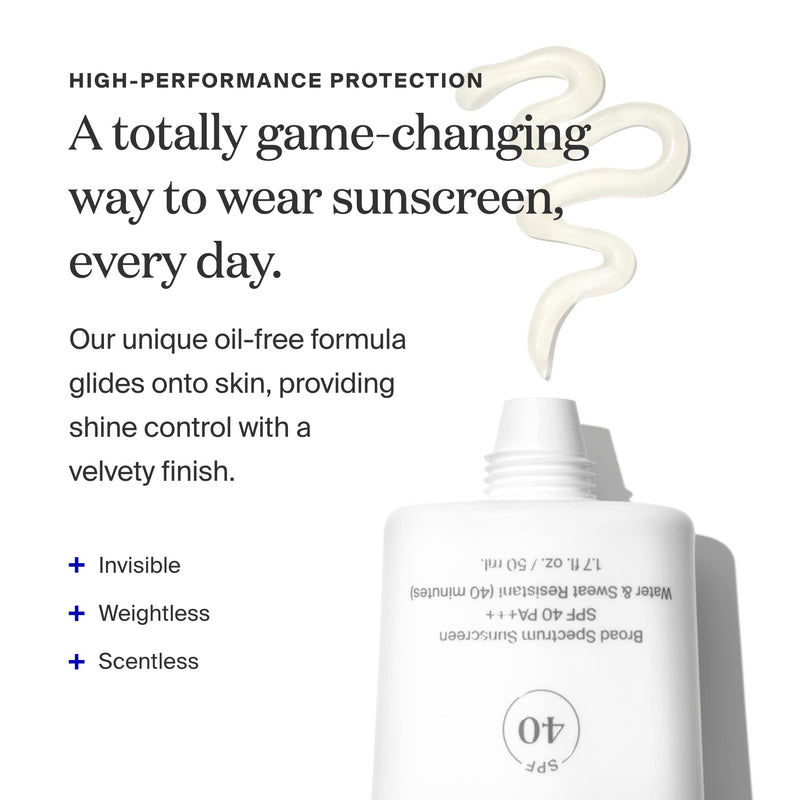 Supergoop! Unseen Sunscreen, 0.5 oz - SPF 40 PA+++ Reef-Friendly, Broad Spectrum Face Sunscreen & Makeup Primer - Weightless, Invisible, Oil Free & Scent Free - Beard Friendly - For All Skin Types 0.5 Fl Oz (Pack of 1) - NewNest Australia