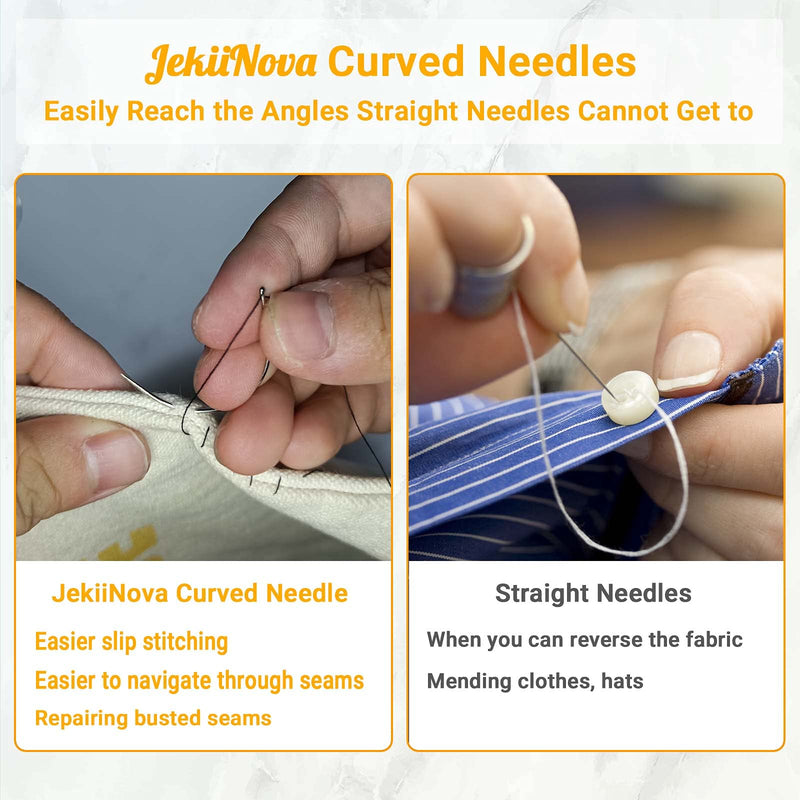 50 Pcs Curved Needles, Curved Sewing Needles for Leather Projects Carpet or Canvas Repairing Wig Making Upholstery Weaving Needles Embroidery Needles for Hand Sewing - NewNest Australia