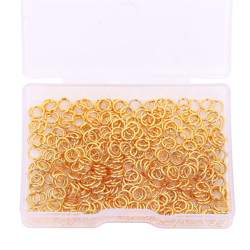 BEADIA 18K Gold Plated Jump Rings 5mm 400pcs for Jewelry Making Findings 0.7x5mm - NewNest Australia