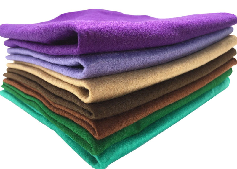 Misscrafts 7pcs 18" X 18" 1.4mm Thick Soft Felt Nonwoven Fabric Sheet Pack DIY Craft Patchwork Sewing Squares Assorted Colors(Autumn) Autumn - NewNest Australia