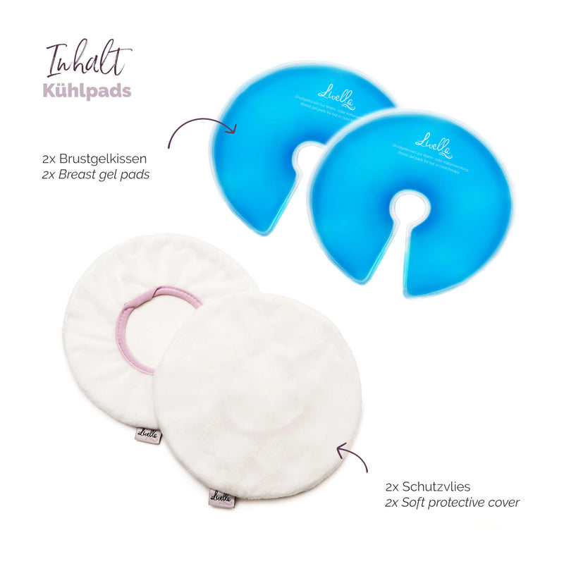 Livella breast gel cushion 3-in-1 cooling cushion & heat cushion for the breast & breastfeeding - Can be used with breast pump - Relaxing & milk flow stimulating - Thermal pads 2 pieces & 2 protective fleeces - NewNest Australia