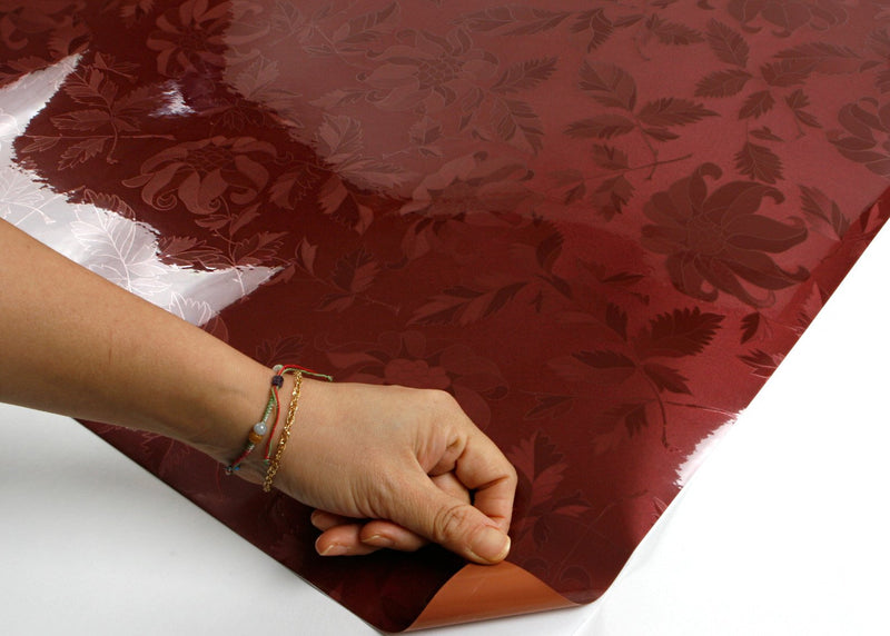 NewNest Australia - ROSEROSA Peel and Stick PVC Instant Floral Decorative Self-Adhesive Film Countertop Backsplash Olivia Red Wine (PGS9200-6 : 1.96 Feet X 6.56 Feet) 