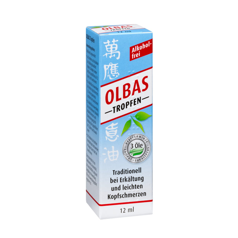Olbas Drops - 1X 12 Ml - For Ingestion And Inhalation For Colds - For Coughs, Runny Nose And Hoarseness - With Peppermint Oil, Cajeput Oil, Eucalyptus Oil - Alcohol-Free - NewNest Australia