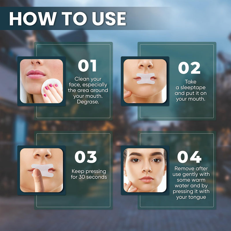 Resty H-Shape Sleeptape Mouth Plasters (Pack Of 36) Aid For Snoring And Better Sleep - Mouth Tape For Nasal Breathing And Better Oxygen Supply To The Blood - NewNest Australia
