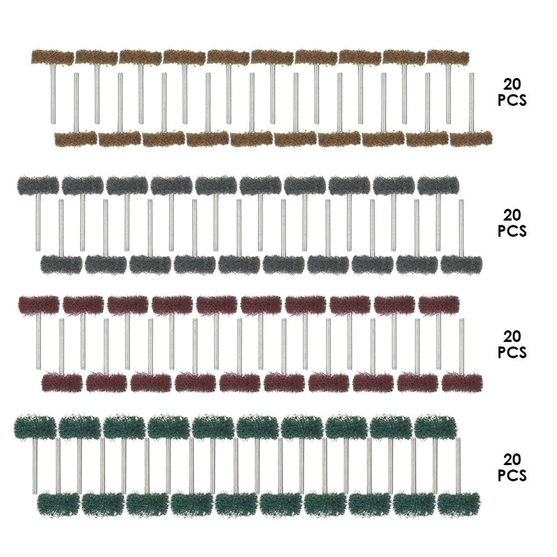 Rocaris 80Pcs 1" (25mm) Abrasive Wheel Buffing Polishing Wheel Set For Rotary Tool - NewNest Australia