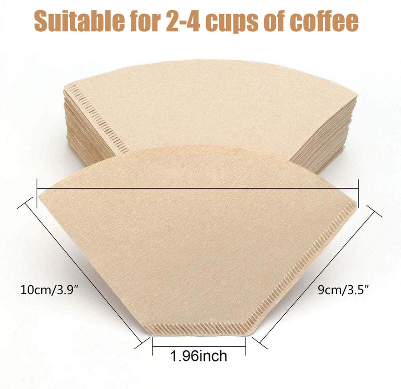 Coffee Filter Papers, 100 Coffee Filter Size 2, Unbleached Coffee Maker Filter Paper for Coffee Maker Machine/Coffee Dripper Cones - NewNest Australia