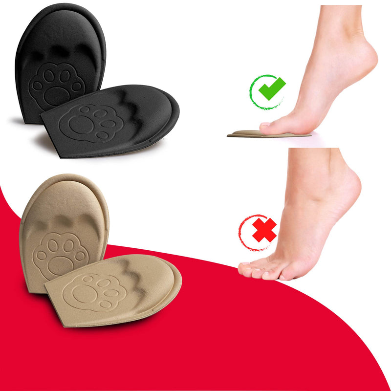 SULPO 2 pairs of bunion pads for shoes that are too big - Fits in almost every shoe - Pads against foot pain made of EVA foam - Sponge heel pads, toe grips liner, toe filler 35-40 black - NewNest Australia