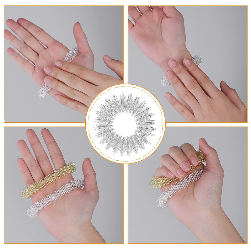 Prasacco 10 Pcs Spiky Sensory Finger Rings Acupressure Rings Sensory Finger Rings Set Wrist Massage Bracelets Fidget Sensory Toys Silent Stress Reducer and Massager - NewNest Australia
