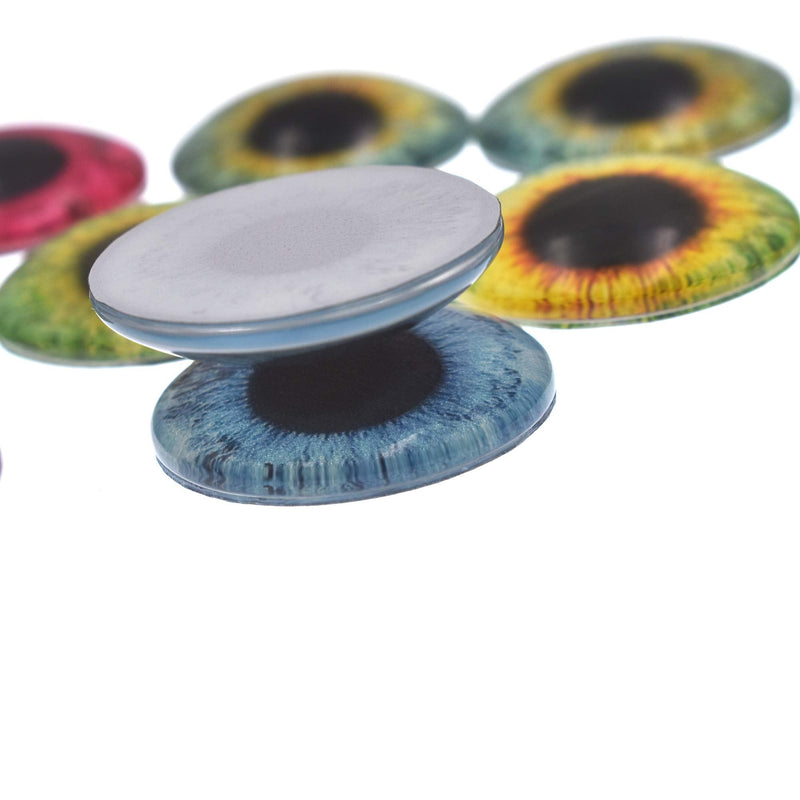 10 Pairs 8mm Glow in the Dark Glass Round Pupil Eyes Fish Eyes Round Dome Glass Cabochons Flatback for DIY Craft Clay Eyes, 8mm - NewNest Australia