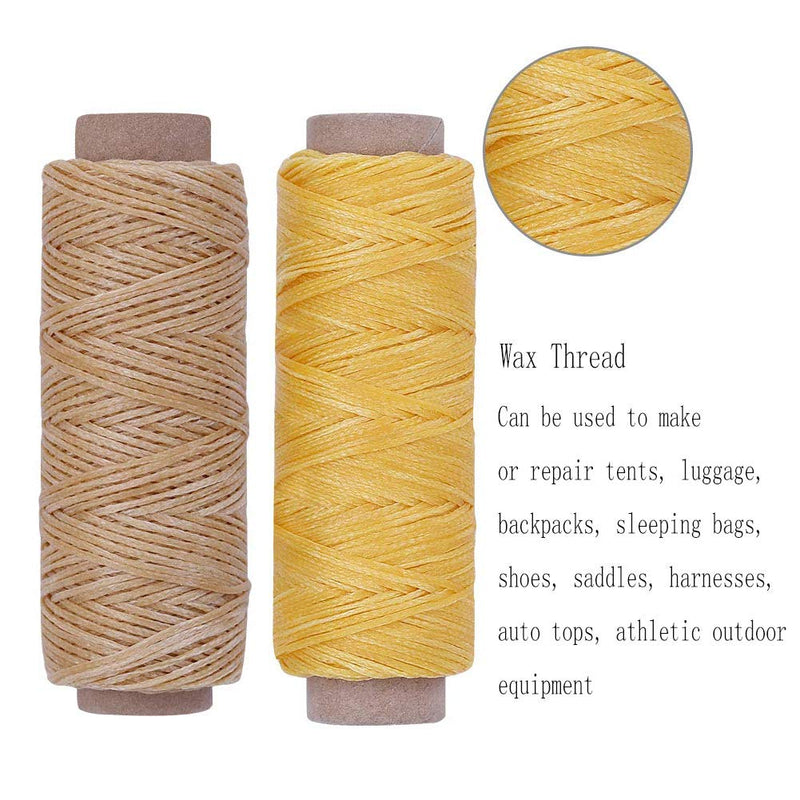 BUTUZE 550Yards Leather Sewing Waxed Thread,150D 55Yards Per Spool Stitching Thread for Leather Craft DIY,Bookbinding,Shoe Repairing,Leather Sewing 10Colors a - NewNest Australia