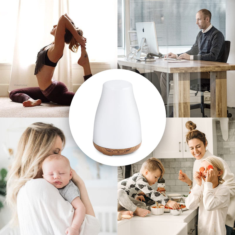 Aroma Diffuser 100ml Colorful Ultrasonic Humidifier Aroma Diffuser/Aromatherapy Essential Oil Diffuser Cool Mist Humidifier for Home, Yoga, Office, Spa, Bedroom, Baby Room - NewNest Australia