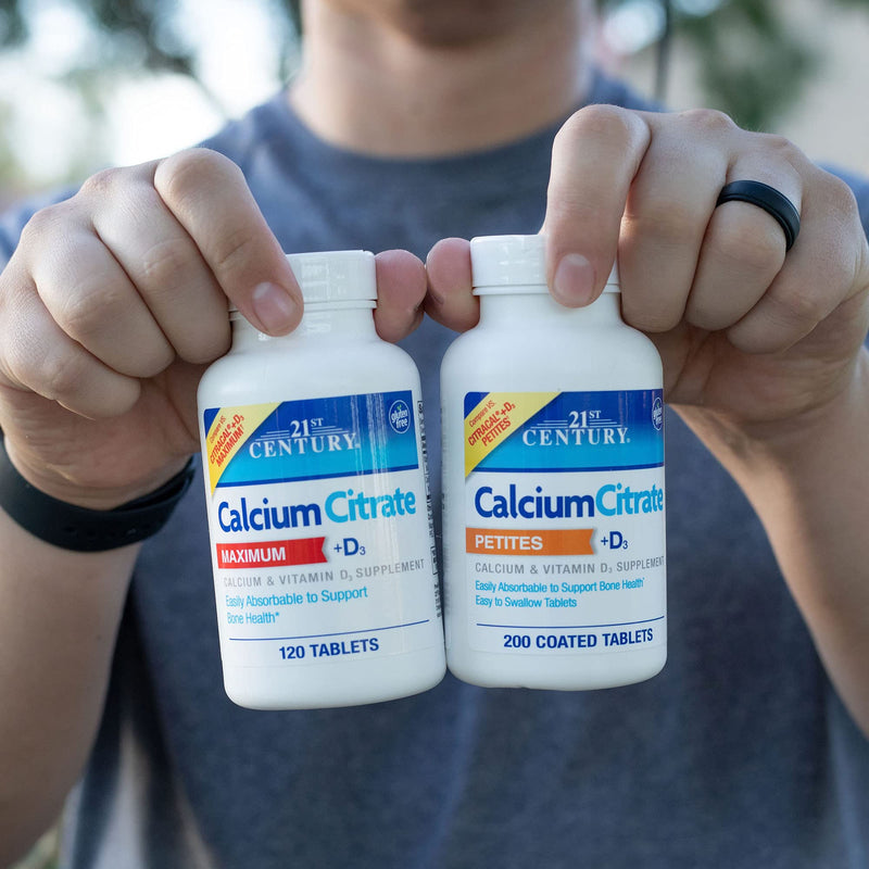 21st Century Calcium Citrate + D3 Petites Coated Tablets 200 ea - NewNest Australia