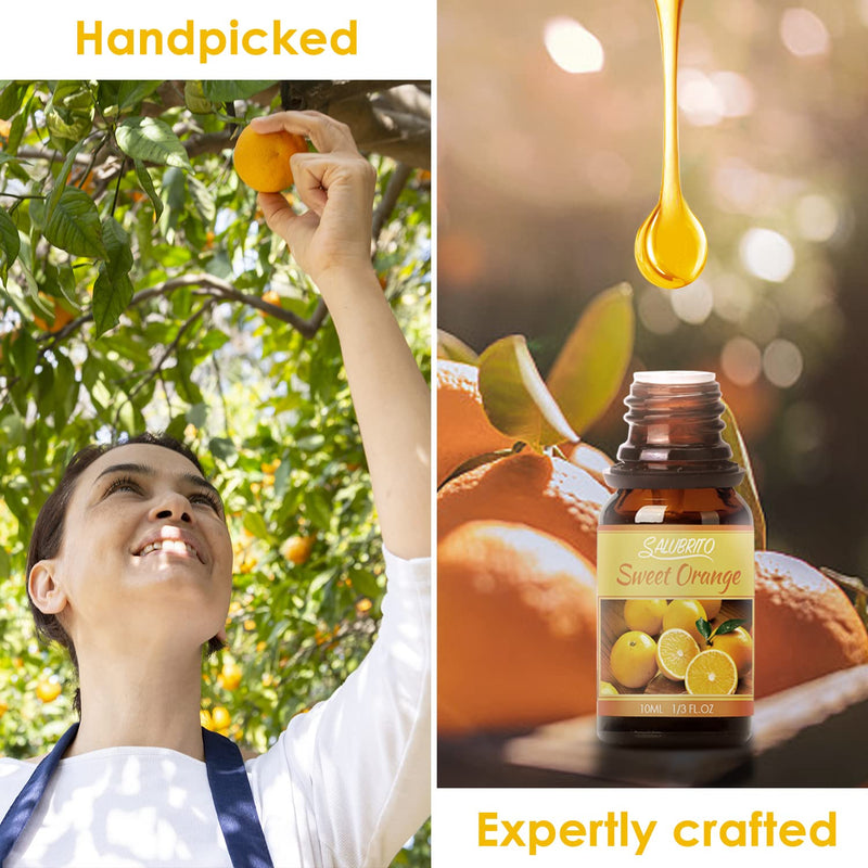 Salubrito Citrus Fragrances Essential Oils Set For Diffusers, Natural Fragrance Oils For Diffusers, 6 X 10 Ml, Sweet Orange, Bergamot, Grapefruit, Lemon, Mandarin, Lime - NewNest Australia