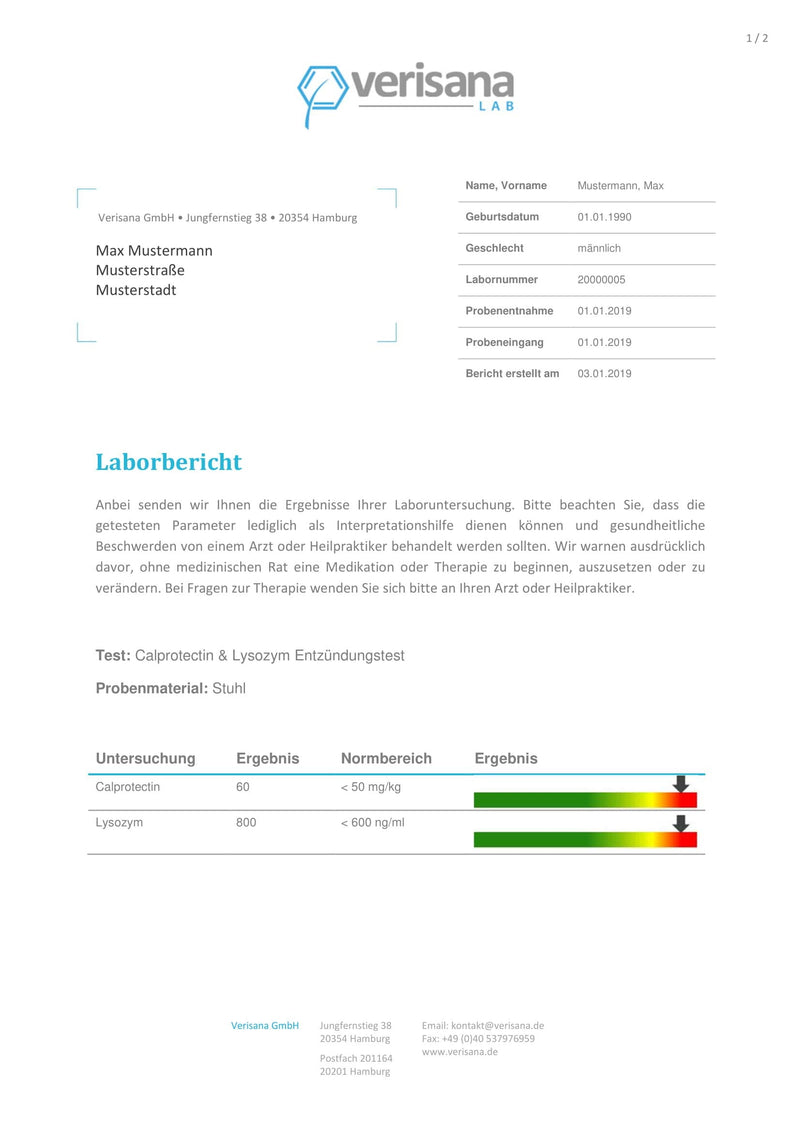 Calprotectin & Lysozyme Stool Test - Intestinal Inflammation Test - For Gastrointestines, Diarrhea & Intestinal Inflammation - Stool Sample For Detection Of Inflammation In The Intestine By Testing - NewNest Australia