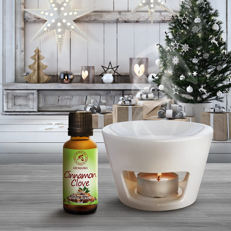 Fragrance Blend Cinnamon Oil And Cloves 30 Ml - Essential Oils For Diffusers And Oil Burners - Pure & Natural - Christmas Fragrance - Aromatherapy Oils For Soap Making - Oil Blend - Sweet Fragrance - NewNest Australia