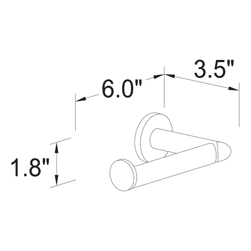 Motiv 0206/PC Sine Paper, Polished Chrome, Open Toilet Tissue Holder - NewNest Australia