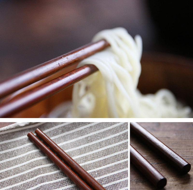 NewNest Australia - Donxote Cooking Chopsticks, Extra Long Wooden Kitchen Frying Chopstick 16.5 Inches - Brown(6-Pairs) 