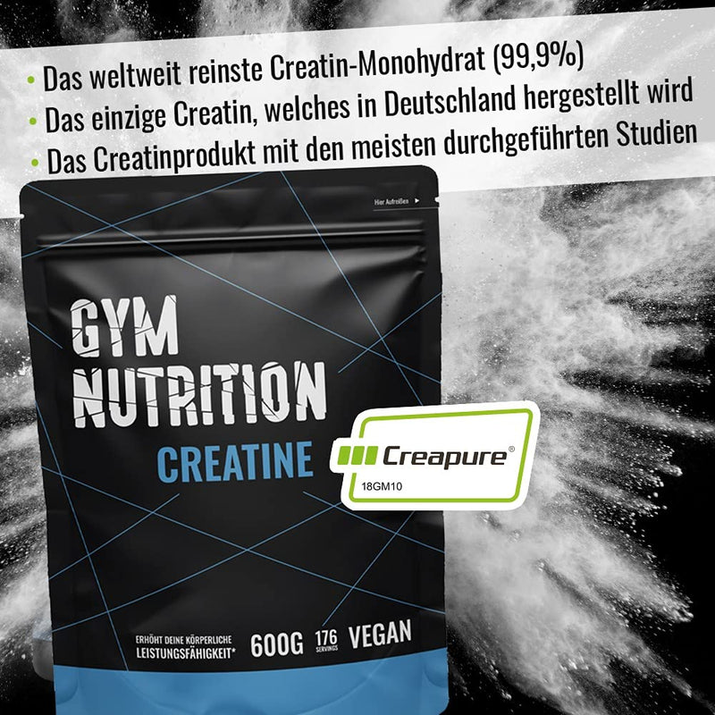 Gym-Nutrition ‚î Creapure Creatine Monohydrate Powder For Bodybuilders And Athletes; Highest German Standards; 500G Vegan And Halal 99.99% Purity By Gym Nutrition Made In Germany - NewNest Australia
