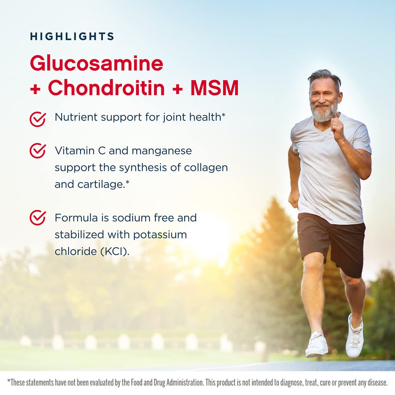 Jarrow Formulas Glucosamine + Chondroitin + MSM - 120 Capsules - Nutrient Support of Joint Health - With Vitamin C & Manganese - 30 Servings 120 Count (Pack of 1) - NewNest Australia