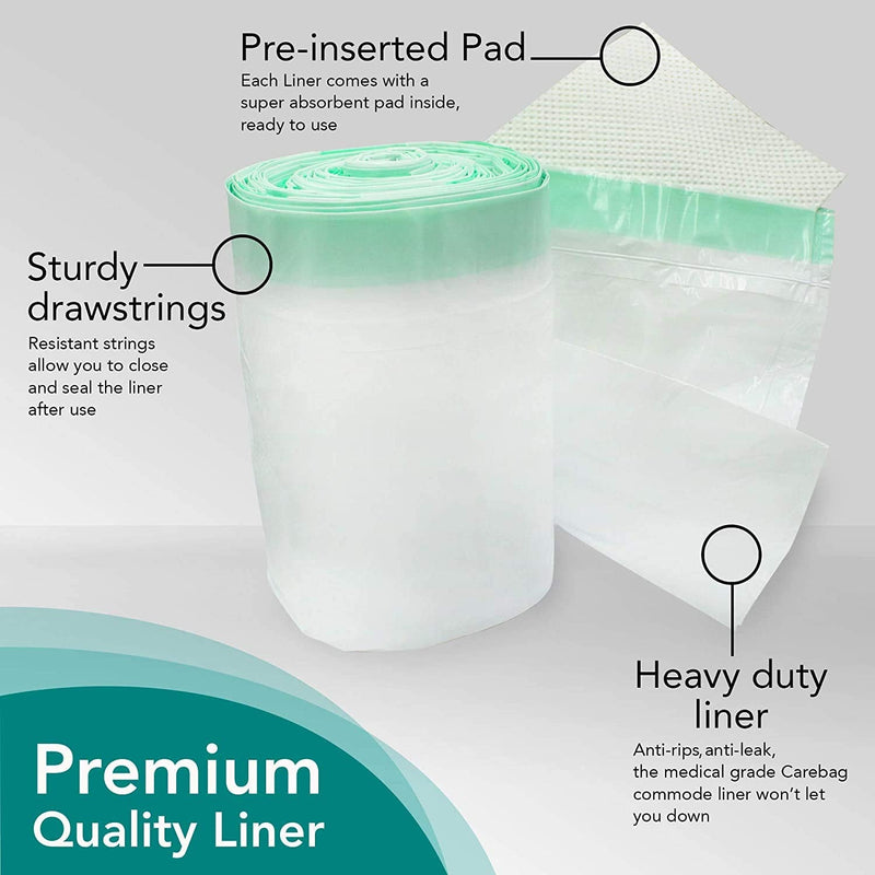 Care Bag Commode Liner Hygiene Bag for Toilet Bucket 7831738 - NewNest Australia