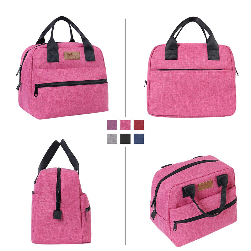 NewNest Australia - HOMESPON Insulated Lunch Bag Lunch Box Cooler Tote Box Cooler Bag Lunch Container for Women/Men/Work/Picnic,Large pink large pink 