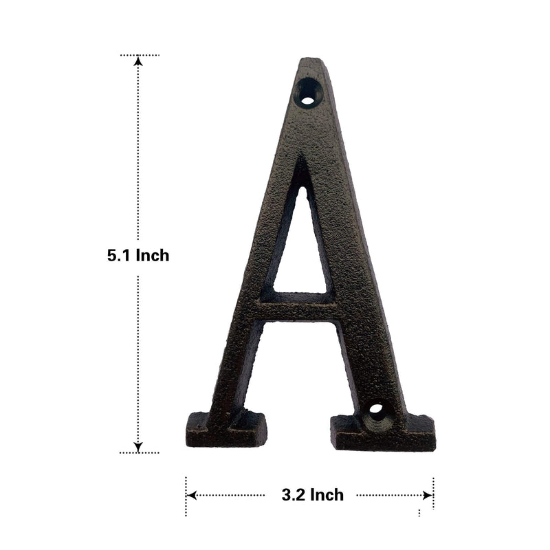 5 Inch House Numbers, Cast Iron House Numbers for Outside, Address Numbers for Houses, Farmhouse, Garage, Shop, Offices, Hotel, LETTER A - NewNest Australia