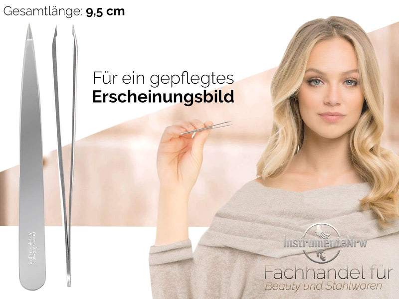 Solingen Professional Slicker Tweezers Set 3-Piece Pointed Straight Oblique Precise Hair Plucking Tweezers Made In Germany Solinger Eyebrow Tweezers Made Of Stainless Steel For Plucking Hair - NewNest Australia