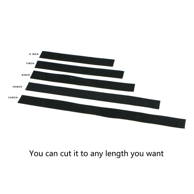 Saisn Reusable Fastening Tape Cable Ties 3/4 Inch Double Side Hook Roll (25 Yard, Black) 25 Yard - NewNest Australia