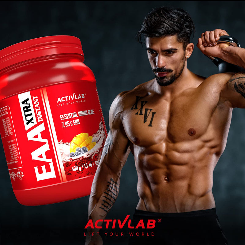 Activlab Eaa Xtra Instant | 500G | All 8 Essential Exogenous Amino Acids With B Vitamins | 50 Servings | Workout Drink - Mango Blackberry | Optimal Value, Made In Poland | Measuring Cup | Vegan - NewNest Australia