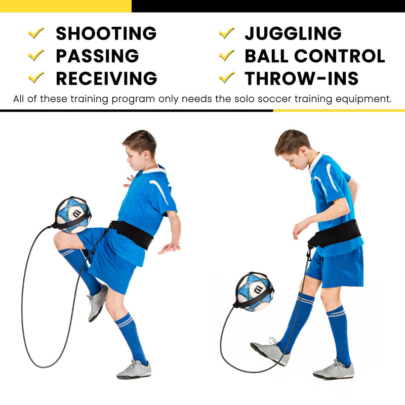 Sportout Kick Trainer, Soccer /Volleyball Training Equipment for Kids Adults, Solo Soccer Practice Training Aid, Soccer Pal Perfect for Football Skills Improvement white - NewNest Australia