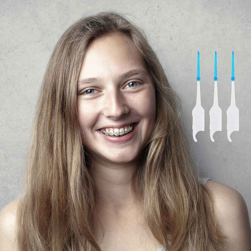 100 PCS Dual-Use Interdental Brushes Silicone Dental Picks Orthodontic Interdental Brush Toothpick Dental Tooth Flossing Dental Brushes Teeth Brush Picks Dental Toothpicks for Braces Oral Cleaning - NewNest Australia