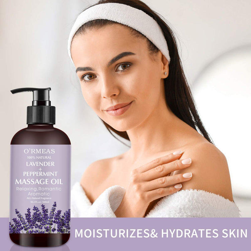 Massage Oil for Relaxing, Massaging Joint Pain Relief Massage Oil Lavender and Peppermint Massage Oils Moisturizing Body Oil for Men and Women 10.2 fl.oz - NewNest Australia