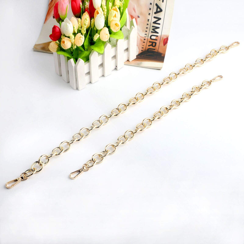 Beaulegan Purse Chain Handles Replacement for Handbag or Shoulder Bag 2 PCS, 15.7 Inch Long (Gold) Gold - NewNest Australia