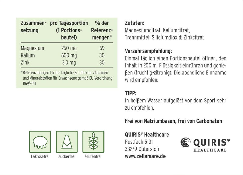 CELLAMARE BASE for interval fasting, for vitality in everyday life, with zinc, potassium &amp; Magnesium citrate, vegan  WITH BASE TEST STRIPS, quality Made in Germany - NewNest Australia