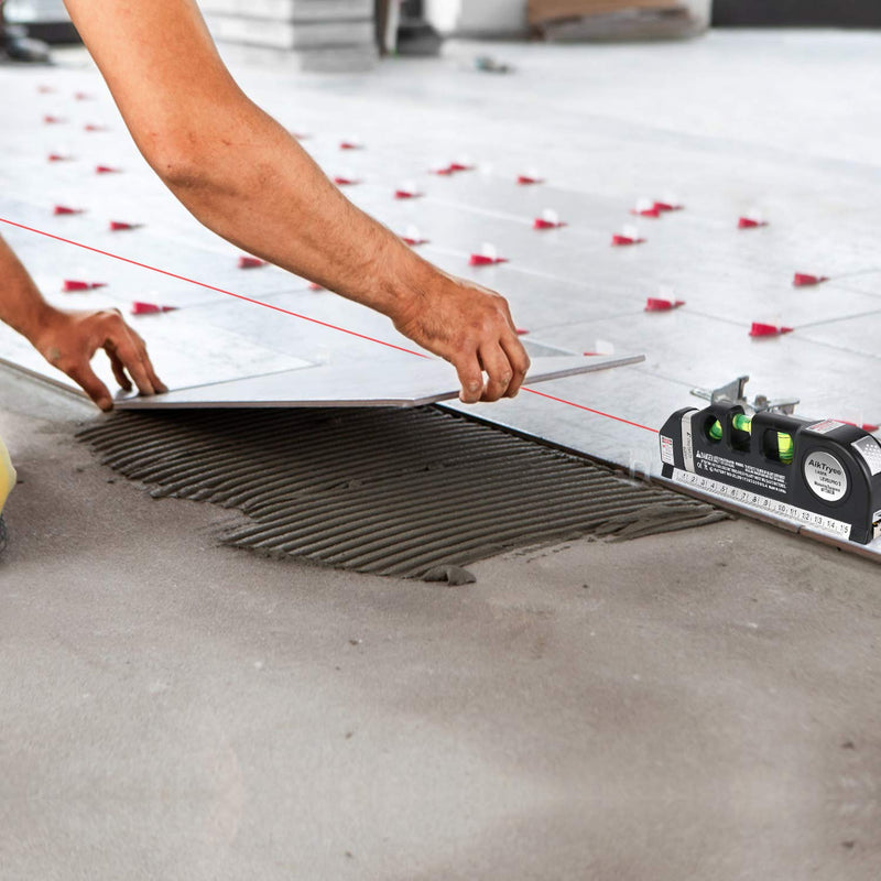 Laser Level Line Tool, Multipurpose Laser Level Kit Standard Cross Line Laser level Laser Line leveler Beam Tool with Metric Rulers 8ft/2.5M for Picture Hanging cabinets Tile Walls by AikTryee. - NewNest Australia