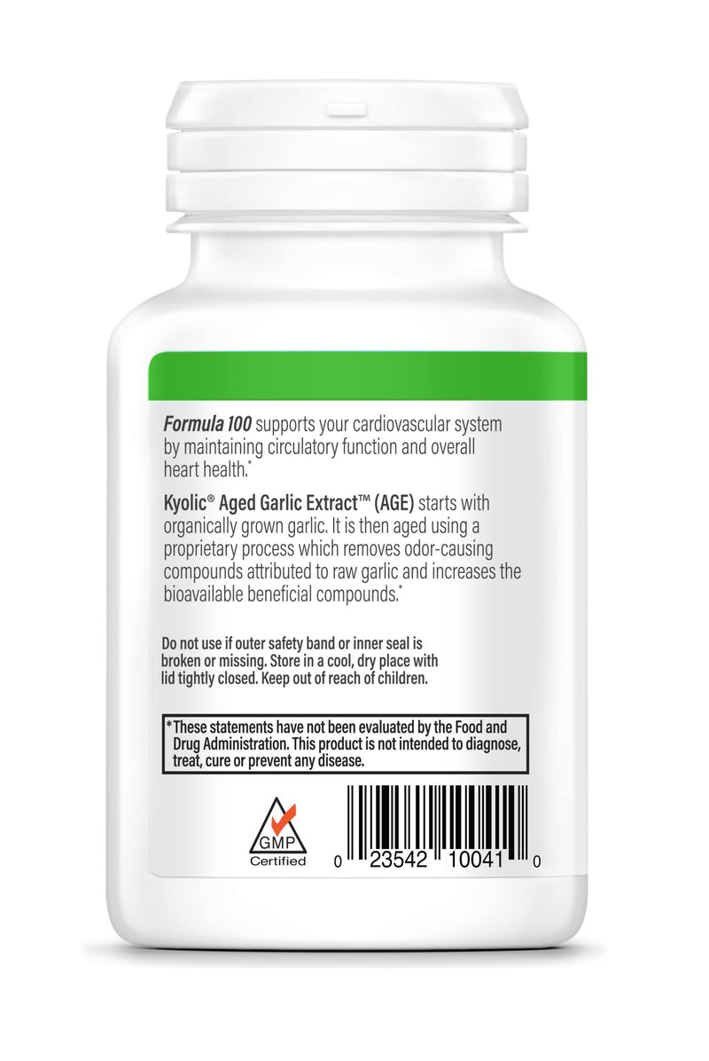 Kyolic Garlic Formula 100 Original Cardiovascular Formula (100 Capsules) 100 Count (Pack of 1) - NewNest Australia