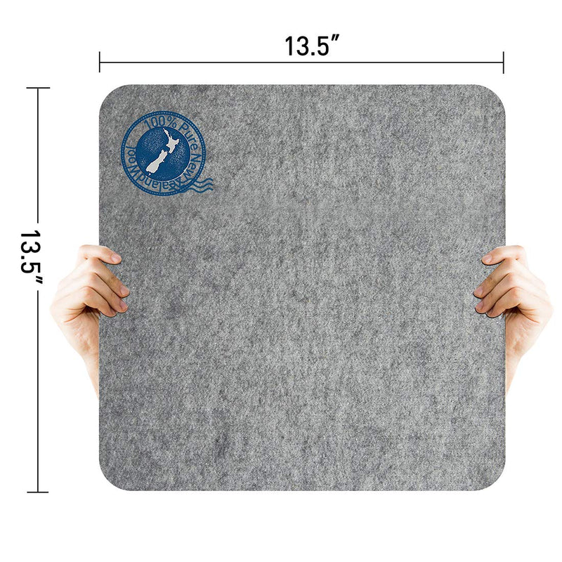 MOHOM 13.5" x 13.5" Wool Pressing Mat 100% New Zealand Felted Wool Ironing Mat Pad Blanket for Quilter, Sewing, Quilting Supplies and Notions 13.5" x 13.5" - NewNest Australia