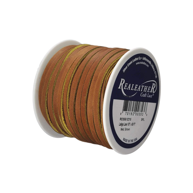 Realeather Latigo Lace Spool, 1/8"x50', Medium Brown - NewNest Australia